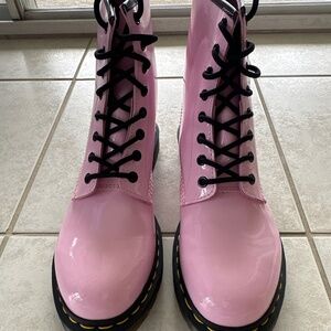 Dr Martens 1460 Pink Patent Women's Size 10 Combat Boots 26425 42EU/8UK